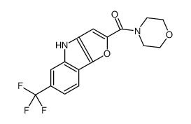 morpholin-4-yl-[6-(trifluoromethyl)-4H-furo[3,2-b]indol-2-yl]methanone Structure