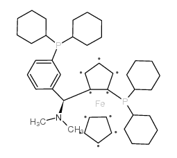 (SP)-1-二环己基膦-2-[(S)-α-(二甲氨基)-2-(二环己基膦)苄基]二茂铁图片