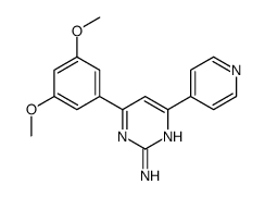 4-(3,5-dimethoxyphenyl)-6-pyridin-4-ylpyrimidin-2-amine结构式