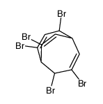 2,4,6,7,10-pentabromobicyclo[3.3.2]deca-3,7,9-triene结构式