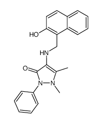 4-[(2-Hydroxy-naphthalen-1-ylmethyl)-amino]-1,5-dimethyl-2-phenyl-1,2-dihydro-pyrazol-3-one Structure
