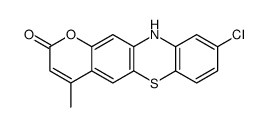 9-chloro-4-methyl-11H-pyrano[2,3-b]phenothiazin-2-one Structure