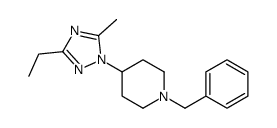 1-benzyl-4-(3-ethyl-5-methyl-1,2,4-triazol-1-yl)piperidine结构式