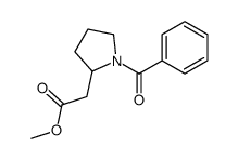 methyl 2-(1-benzoylpyrrolidin-2-yl)acetate结构式