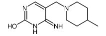 6-amino-5-[(4-methylpiperidin-1-yl)methyl]-1H-pyrimidin-2-one结构式