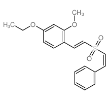 4-ethoxy-2-methoxy-1-[(E)-2-[(Z)-2-phenylethenyl]sulfonylethenyl]benzene Structure