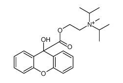 2-Propanaminium, N-[2-[[(9-hydroxy-9H-xanthen-9-yl)carbonyl]oxy]ethyl]-N-methyl-N-(1-methylethyl) Structure