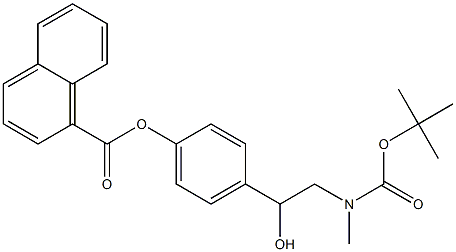 4-(2-((tert-butoxycarbonyl)(methyl)amino)-1-hydroxyethyl)phenyl 1-naphthoate Structure