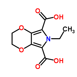6-Ethyl-2,3-dihydro-6H-[1,4]dioxino[2,3-c]pyrrole-5,7-dicarboxylic acid结构式