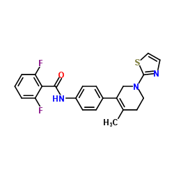 2,6-Difluoro-N-{4-[4-methyl-1-(1,3-thiazol-2-yl)-1,2,5,6-tetrahydro-3-pyridinyl]phenyl}benzamide结构式