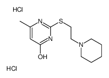 6-methyl-2-(2-piperidin-1-ylethylsulfanyl)-1H-pyrimidin-4-one,dihydrochloride Structure
