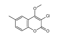 3-Chloro-4-Methoxy-6-Methyl-2H-chroMen-2-one结构式