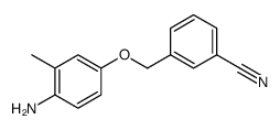 Benzonitrile, 3-[(4-amino-3-methylphenoxy)methyl] Structure