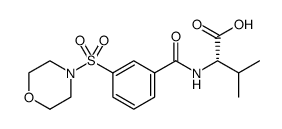 L-Valine, N-[3-(4-morpholinylsulfonyl)benzoyl] Structure