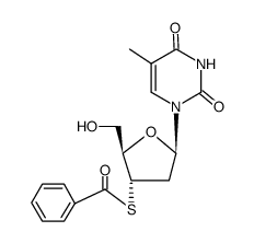 3'-S-benzoyl-3'-thiothymidine结构式