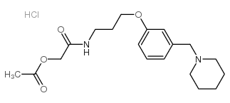 2-(acetyloxy)-N-[3-[3-(1-piperidinyl-methyl)phenoxy]propyl]- acetamide monohydrochloride结构式