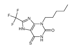 3-pentyl-6-thioxo-8-(trifluoromethyl)-1,3,6,7-tetrahydro-2H-purin-2-one结构式