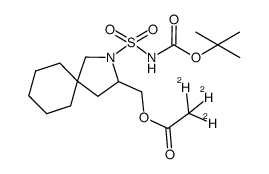 (2-(N-(tert-butoxycarbonyl)sulfamoyl)-2-azaspiro[4.5]decan-3-yl)methyl trideuteroacetate Structure