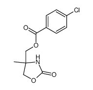 4-(4-chloro-benzoyloxymethyl)-4-methyl-oxazolidin-2-one结构式