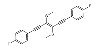 1,6-bis(4-fluorophenyl)-3,4-bis(methylsulfanyl)hex-3-ene-1,5-diyne Structure