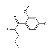 2-bromo-1-(4-chloro-2-methoxyphenyl)pentan-1-one Structure