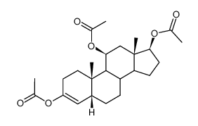 3,11β,17β-Triacetoxy-5β-androst-3-en结构式