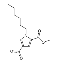 1-hexyl-4-nitro-pyrrole-2-carboxylic acid methyl ester Structure