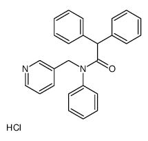 N,2,2-triphenyl-N-(pyridin-1-ium-3-ylmethyl)acetamide,chloride Structure