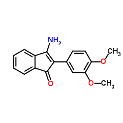 3-Amino-2-(3,4-dimethoxyphenyl)-1H-inden-1-one结构式