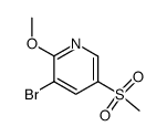 3-Bromo-2-methoxy-5-(methylsulfonyl)pyridine结构式
