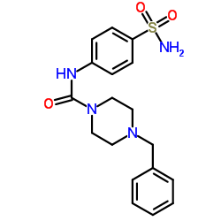 4-Benzyl-N-(4-sulfamoylphenyl)-1-piperazinecarboxamide结构式