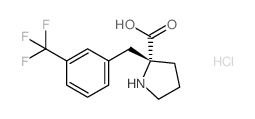 (R)-2-(3-(TRIFLUOROMETHYL)BENZYL)PYRROLIDINE-2-CARBOXYLIC ACID HYDROCHLORIDE结构式