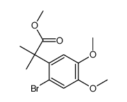 methyl 2-(2-bromo-4,5-dimethoxyphenyl)-2-methylpropanoate结构式