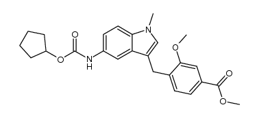 4-[[5-[[(Cyclopentyloxy)carbonyl]amino]-1-Methyl-1H-indol-3-yl]Methyl]-3-Methoxy-benzoic Acid Methyl Ester picture