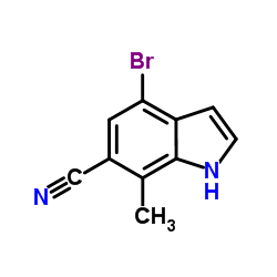4-Bromo-7-methyl-1H-indole-6-carbonitrile结构式