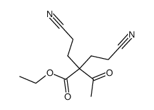 Butanoic acid,2-acetyl-4-cyano-2-(2-cyanoethyl)-, ethyl ester结构式