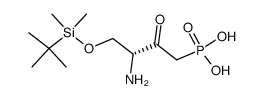 [(R)-3-Amino-4-(tert-butyl-dimethyl-silanyloxy)-2-oxo-butyl]-phosphonic acid结构式