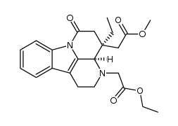 ethyl 2-((3aR,4S)-4-ethyl-4-(2-methoxy-2-oxoethyl)-6-oxo-3a,4,5,6-tetrahydro-1H-indolo[3,2,1-de][1,5]naphthyridin-3(2H)-yl)acetate Structure