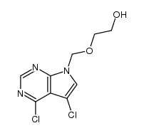 4,5-dichloro-7-[(2-hydroxyethoxy)methyl]pyrrolo[2,3-d]pyrimidine结构式