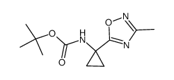 tert-butyl (1-(3-methyl-1,2,4-oxadiazol-5-yl)cyclopropyl)carbamate结构式
