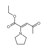 (Z)-ethyl 4-oxo-2-(pyrrolidin-1-yl)pent-2-enoate结构式