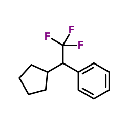(1-Cyclopentyl-2,2,2-trifluoroethyl)benzene结构式