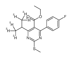[4-(4-Fluorophenyl)-6-(1-methylethyl)-2-(methylsulfinyl)-5-pyrimidinyl]-ethyl Ester-d6结构式