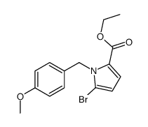 ethyl 5-bromo-1-[(4-methoxyphenyl)methyl]pyrrole-2-carboxylate结构式