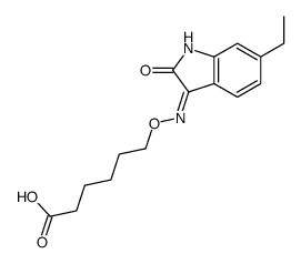 6-[(6-ethyl-2-oxoindol-3-yl)amino]oxyhexanoic acid结构式