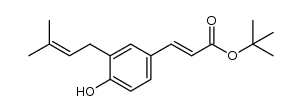 tert-butyl (E)-3-[4-hydroxy-3-(3-methylbut-2-enyl)phenyl]acrylate结构式