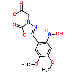 [5-(4,5-Dimethoxy-2-nitrophenyl)-2-oxo-1,3,4-oxadiazol-3(2H)-yl]acetic acid Structure