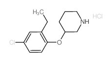 3-(4-Chloro-2-ethylphenoxy)piperidine hydrochloride结构式