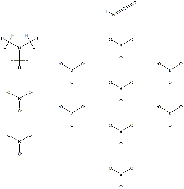 isocyanato(trimethylamino)octahydrodecaborate结构式