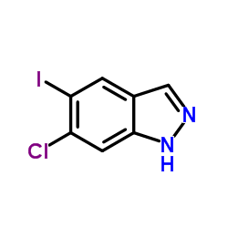 6-氯-5-碘-1H-吲唑结构式